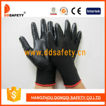 Black Nitrile with Mini Dotsglove Safety Gloves-Dnn429